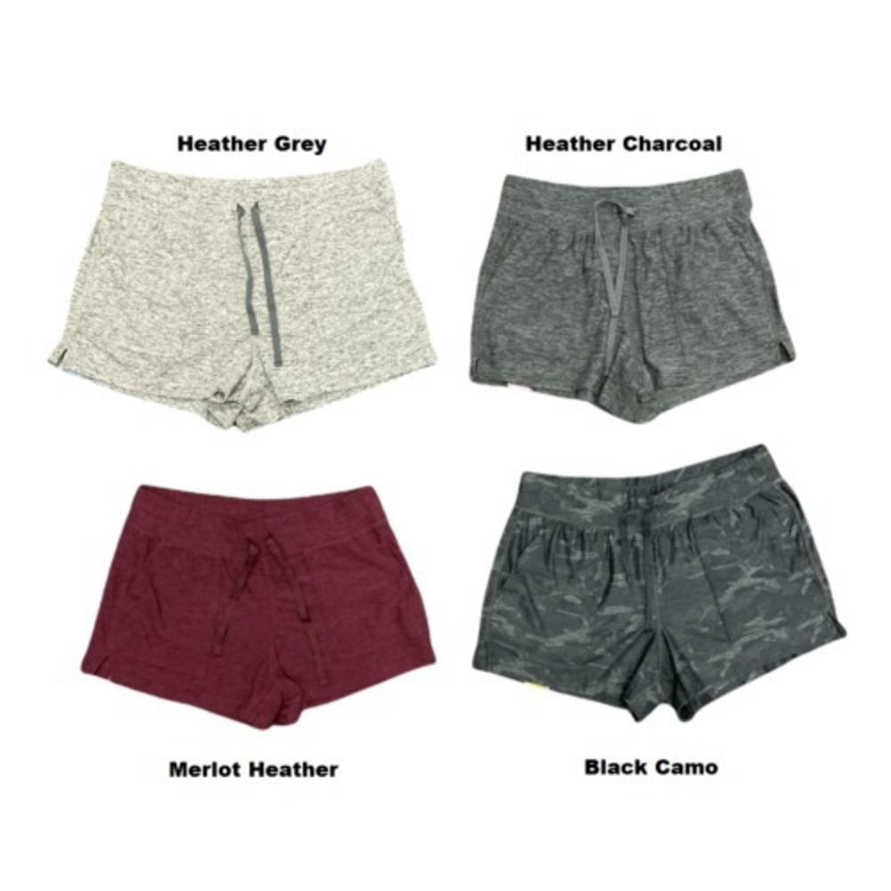 90 Degree by Reflex Active/Lounge Shorts Heather Charcoal Women's Sz XXL